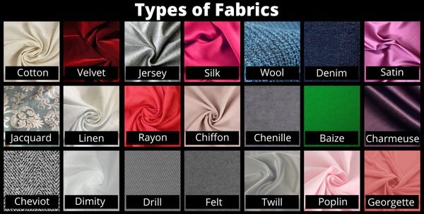 DIFFERENT TYPES OF FABRIC